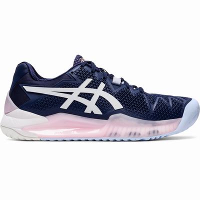 Női Asics Gel-Resolution 8 Teniszcipő AS9536781 Sötétkék/Fehér